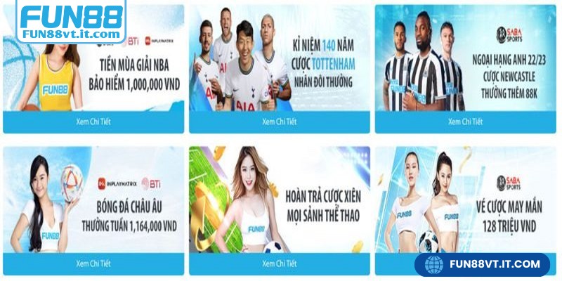 Khuyến mãi FUN88 - Tận hưởng trải nghiệm cá cược hấp dẫn 2 Phần thưởng gặp mặt khi đến nhà cái FUN88