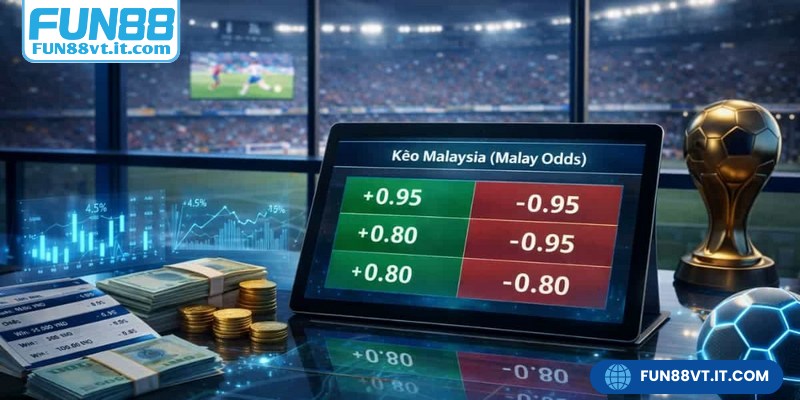 Tỷ lệ kèo Malaysia FUN88 là hình thức cá cược phổ biến